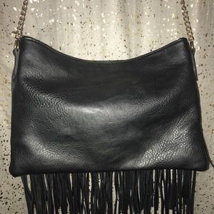 Fringe Crossbody Bag Vegan Leather